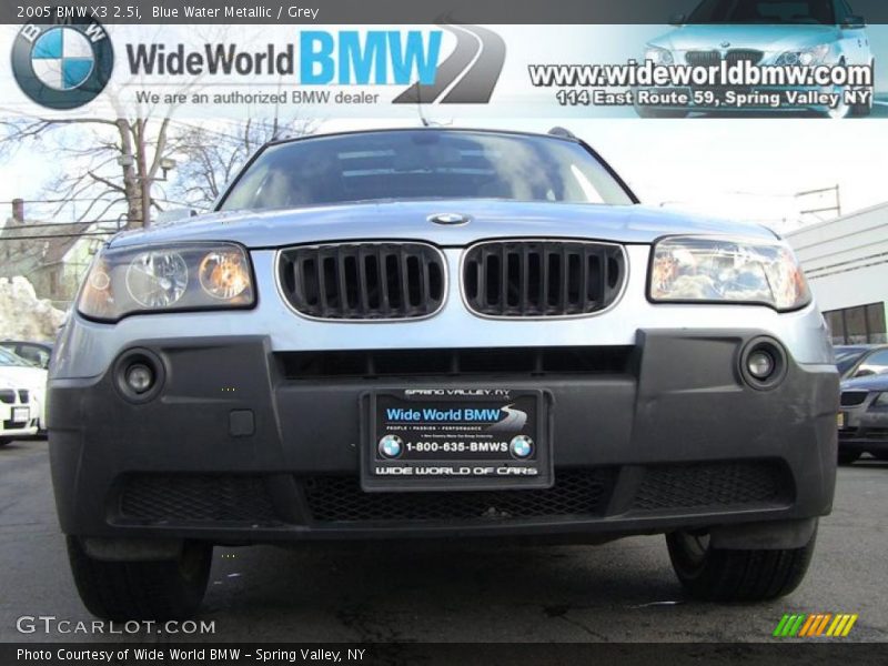 Blue Water Metallic / Grey 2005 BMW X3 2.5i