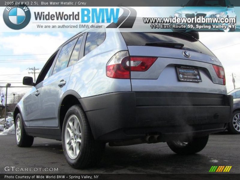 Blue Water Metallic / Grey 2005 BMW X3 2.5i