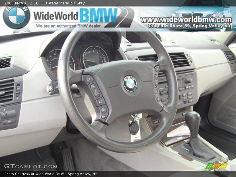Blue Water Metallic / Grey 2005 BMW X3 2.5i