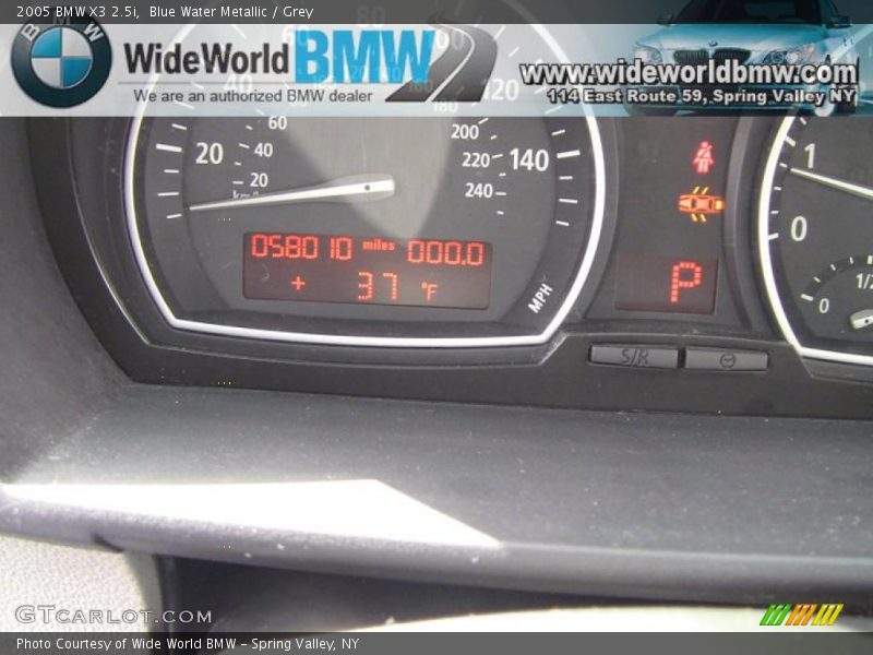 Blue Water Metallic / Grey 2005 BMW X3 2.5i