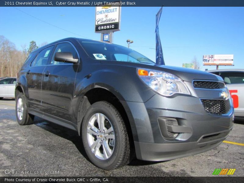 Cyber Gray Metallic / Light Titanium/Jet Black 2011 Chevrolet Equinox LS