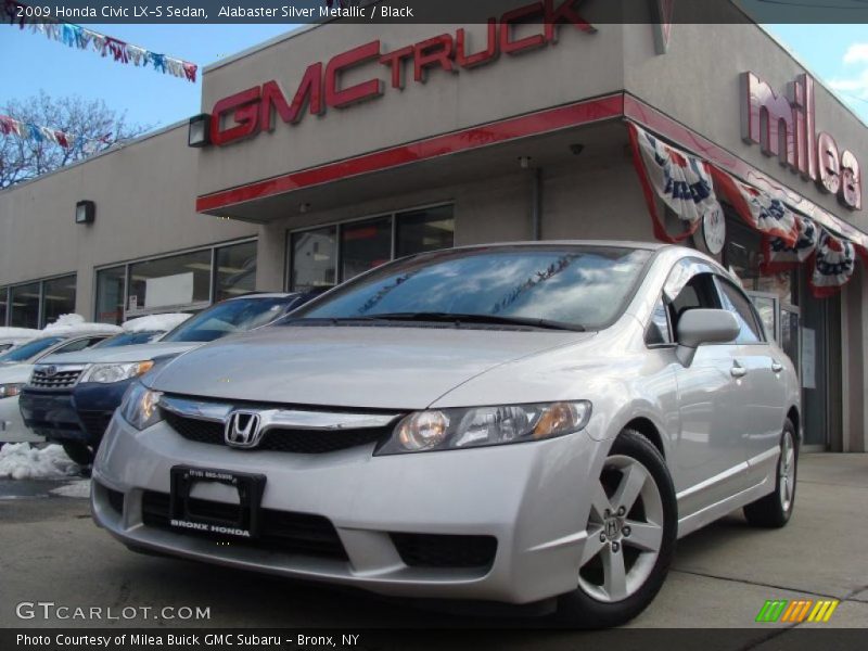 Alabaster Silver Metallic / Black 2009 Honda Civic LX-S Sedan