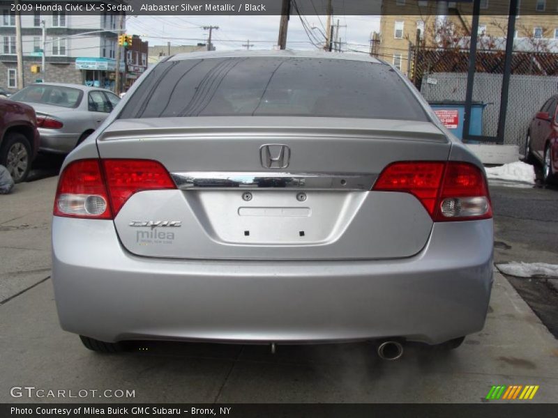 Alabaster Silver Metallic / Black 2009 Honda Civic LX-S Sedan