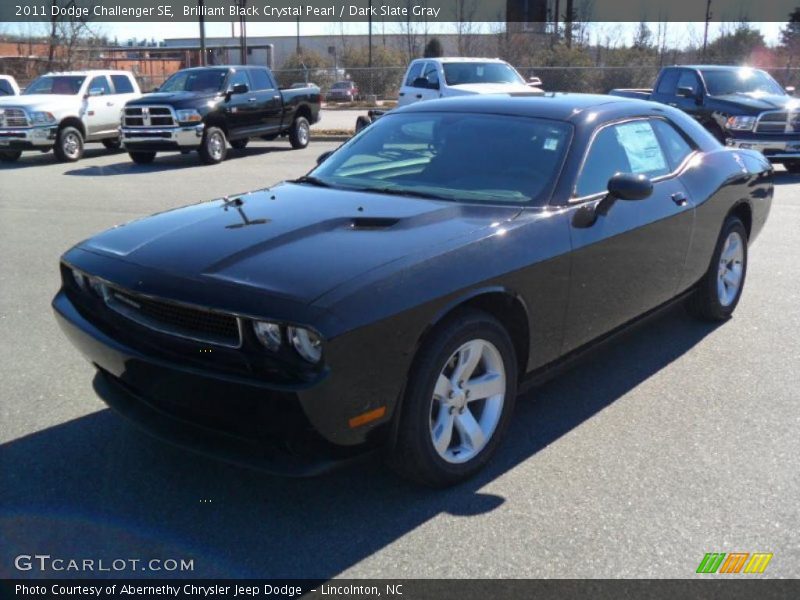 Brilliant Black Crystal Pearl / Dark Slate Gray 2011 Dodge Challenger SE