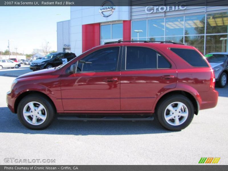 Radiant Red / Black 2007 Kia Sorento LX