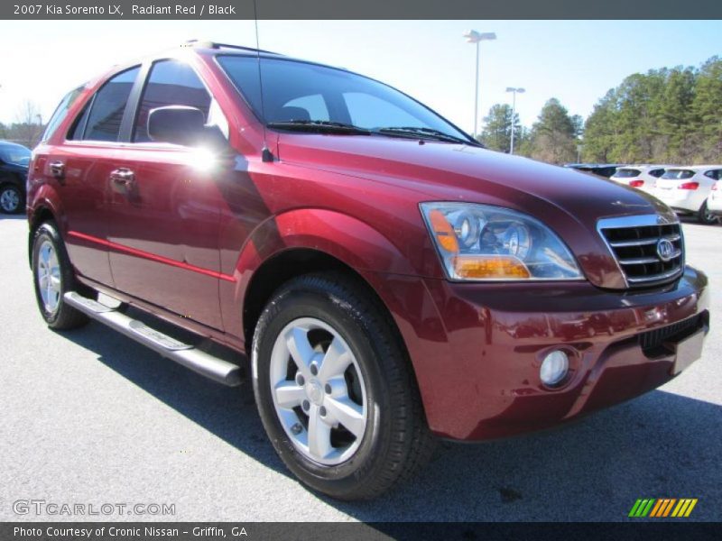 Radiant Red / Black 2007 Kia Sorento LX
