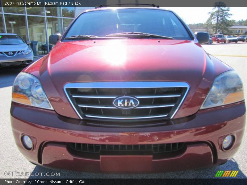 Radiant Red / Black 2007 Kia Sorento LX