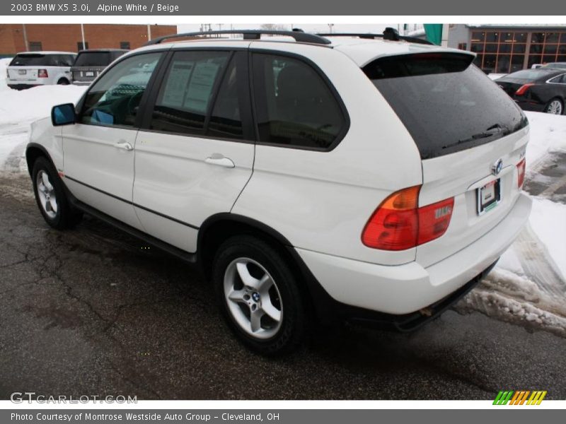 Alpine White / Beige 2003 BMW X5 3.0i