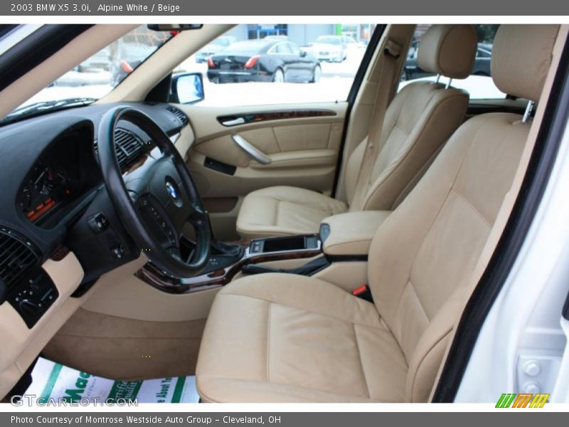 Alpine White / Beige 2003 BMW X5 3.0i