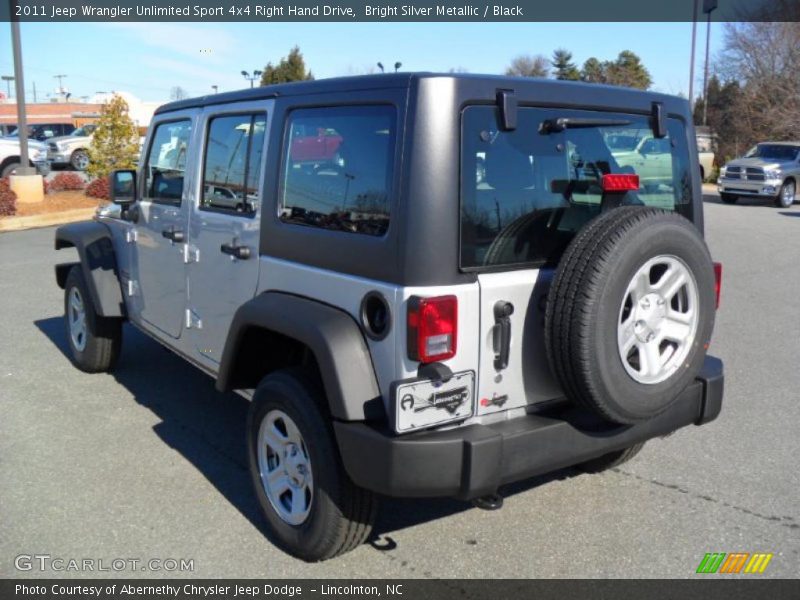 Bright Silver Metallic / Black 2011 Jeep Wrangler Unlimited Sport 4x4 Right Hand Drive