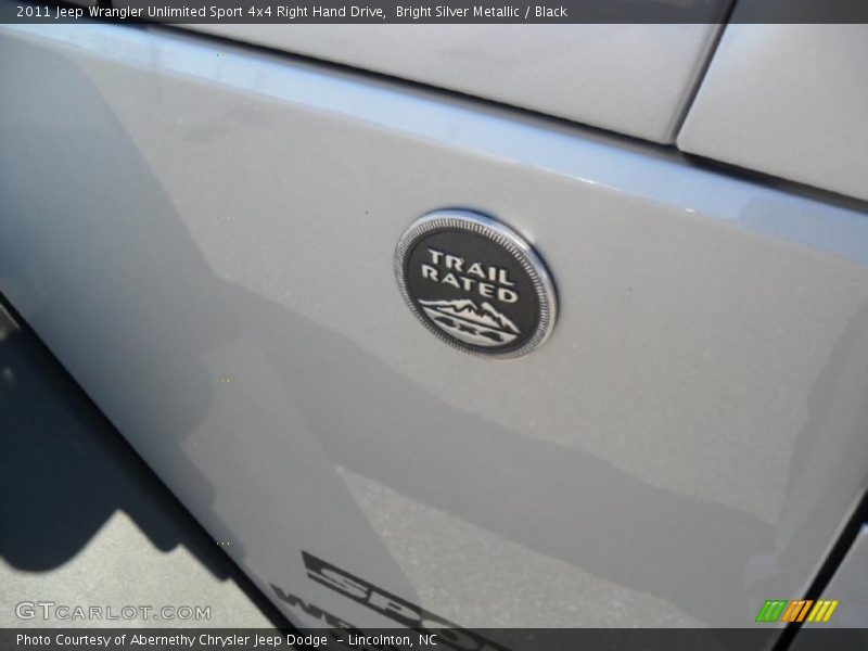 Bright Silver Metallic / Black 2011 Jeep Wrangler Unlimited Sport 4x4 Right Hand Drive