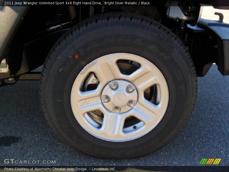 Bright Silver Metallic / Black 2011 Jeep Wrangler Unlimited Sport 4x4 Right Hand Drive
