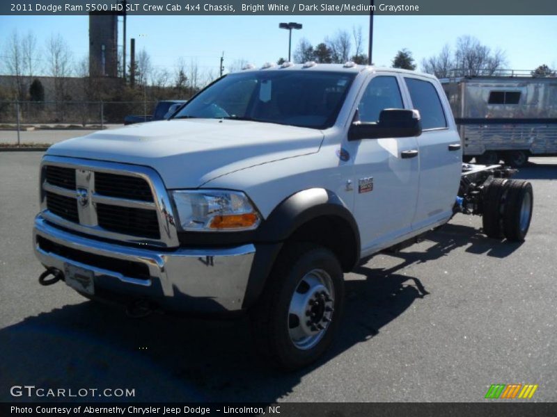 Bright White / Dark Slate/Medium Graystone 2011 Dodge Ram 5500 HD SLT Crew Cab 4x4 Chassis