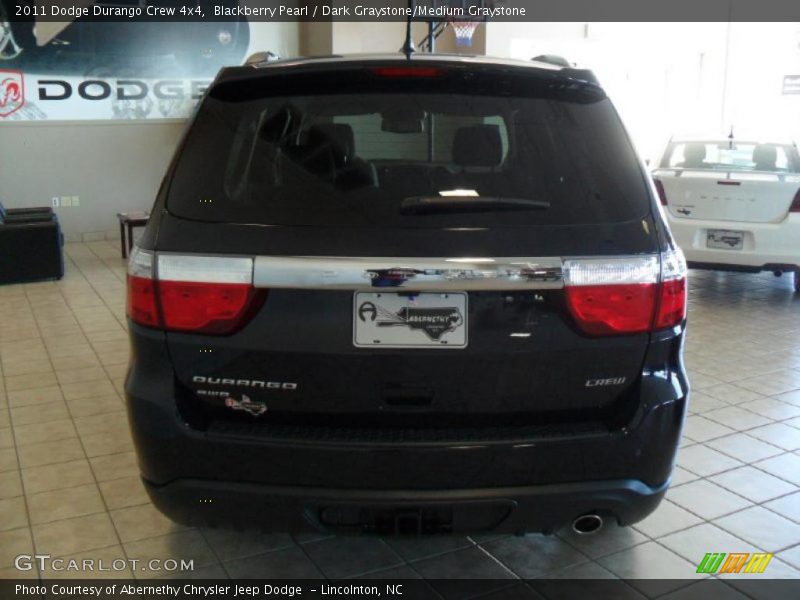 Blackberry Pearl / Dark Graystone/Medium Graystone 2011 Dodge Durango Crew 4x4