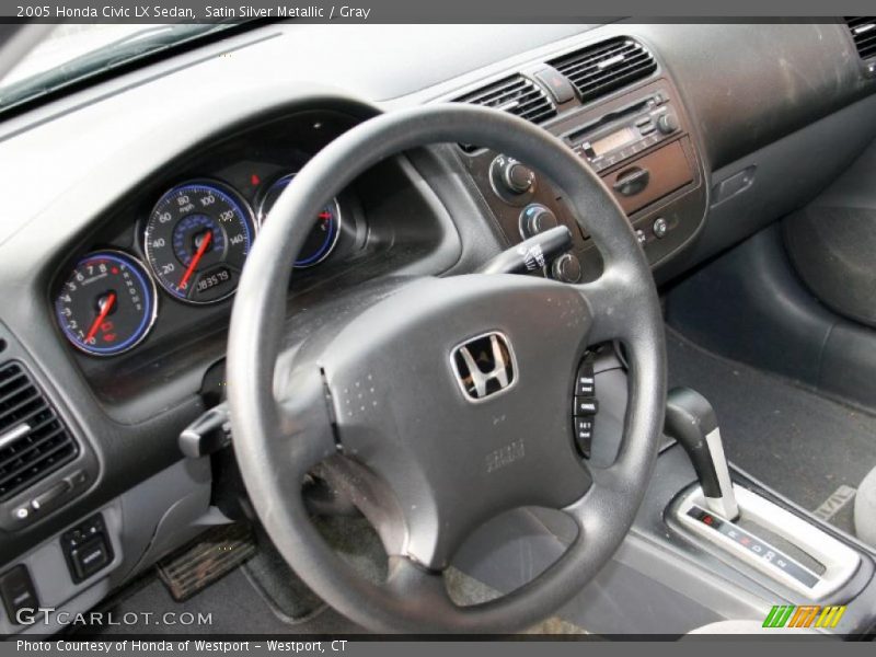 Satin Silver Metallic / Gray 2005 Honda Civic LX Sedan