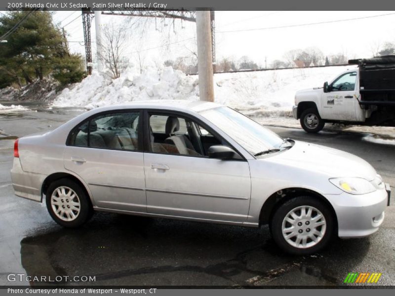 Satin Silver Metallic / Gray 2005 Honda Civic LX Sedan