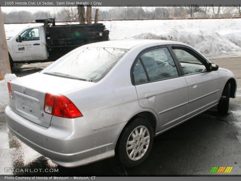 Satin Silver Metallic / Gray 2005 Honda Civic LX Sedan