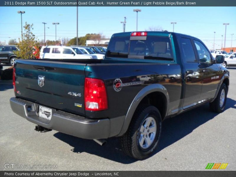 Hunter Green Pearl / Light Pebble Beige/Bark Brown 2011 Dodge Ram 1500 SLT Outdoorsman Quad Cab 4x4