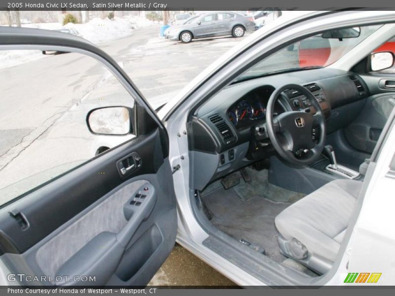 Satin Silver Metallic / Gray 2005 Honda Civic LX Sedan