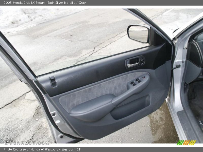 Satin Silver Metallic / Gray 2005 Honda Civic LX Sedan
