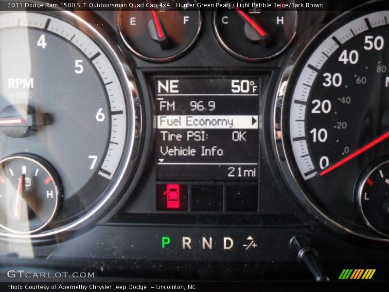 Hunter Green Pearl / Light Pebble Beige/Bark Brown 2011 Dodge Ram 1500 SLT Outdoorsman Quad Cab 4x4
