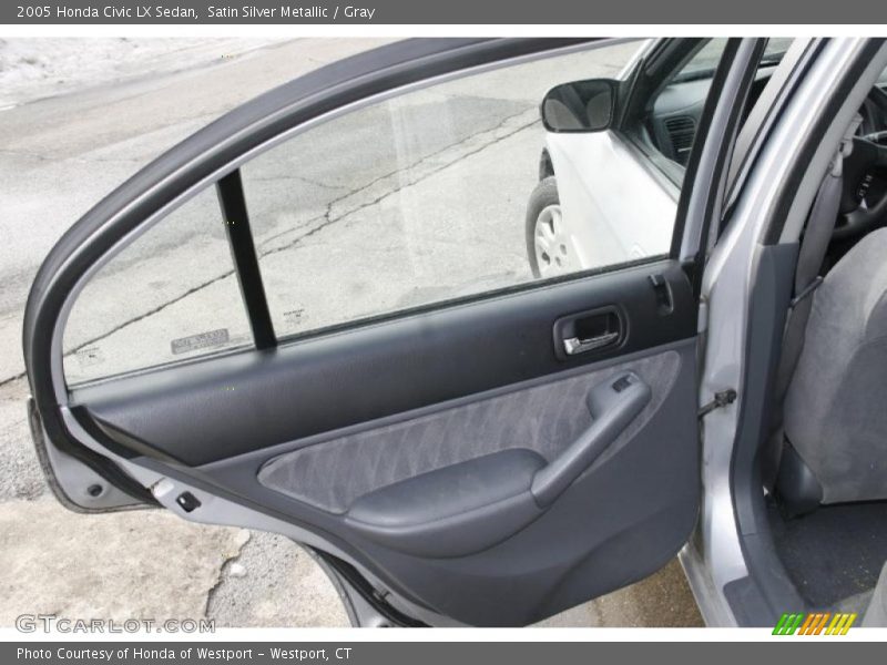 Satin Silver Metallic / Gray 2005 Honda Civic LX Sedan