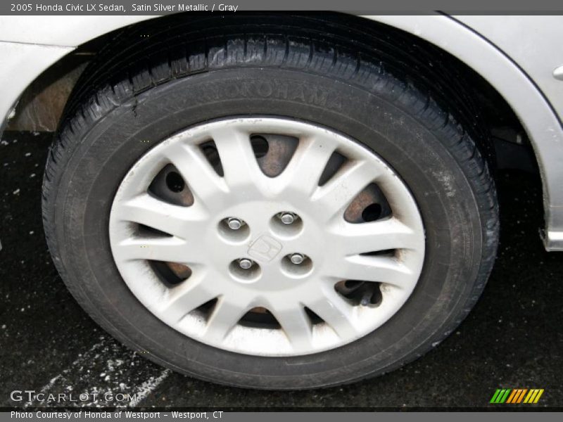 Satin Silver Metallic / Gray 2005 Honda Civic LX Sedan