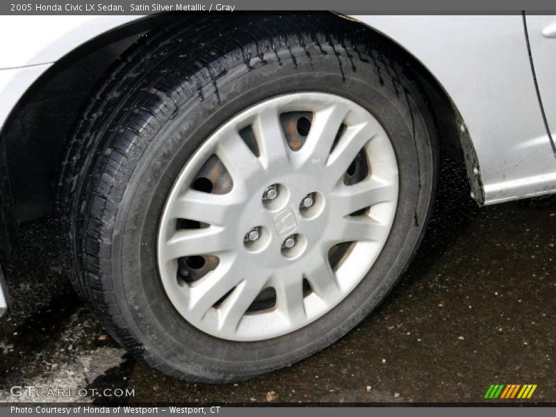 Satin Silver Metallic / Gray 2005 Honda Civic LX Sedan