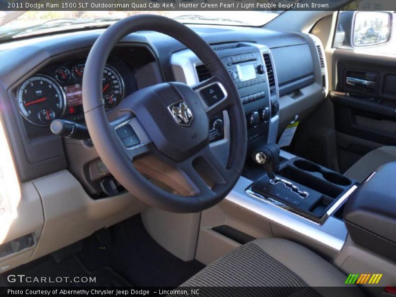 Light Pebble Beige/Bark Brown Interior - 2011 Ram 1500 SLT Outdoorsman Quad Cab 4x4 