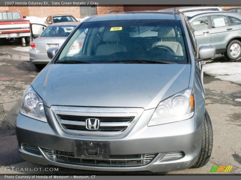 Slate Green Metallic / Gray 2007 Honda Odyssey EX