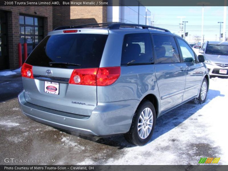 Blue Mirage Metallic / Stone 2008 Toyota Sienna Limited AWD