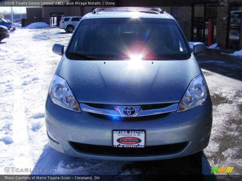 Blue Mirage Metallic / Stone 2008 Toyota Sienna Limited AWD