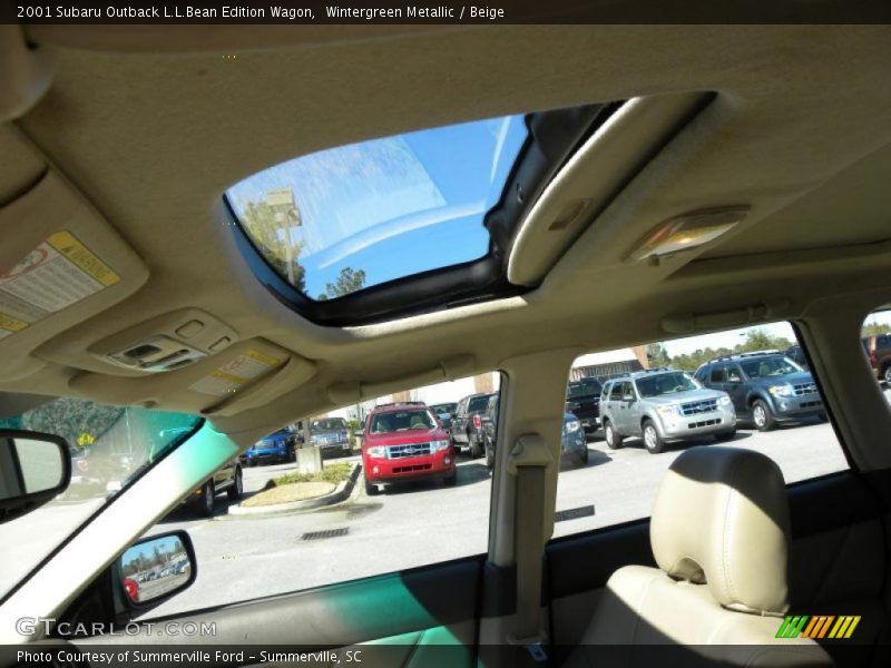 Wintergreen Metallic / Beige 2001 Subaru Outback L.L.Bean Edition Wagon