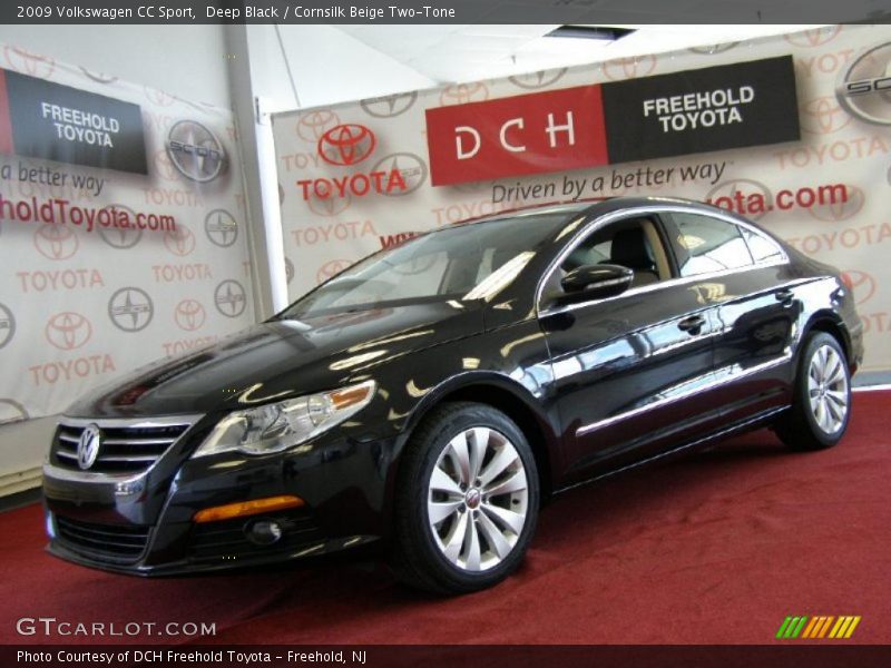 Deep Black / Cornsilk Beige Two-Tone 2009 Volkswagen CC Sport