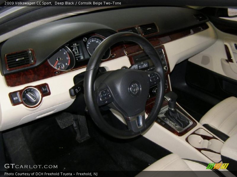 Deep Black / Cornsilk Beige Two-Tone 2009 Volkswagen CC Sport