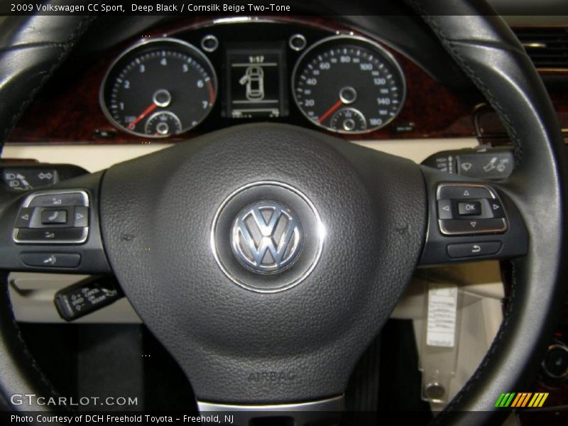Deep Black / Cornsilk Beige Two-Tone 2009 Volkswagen CC Sport