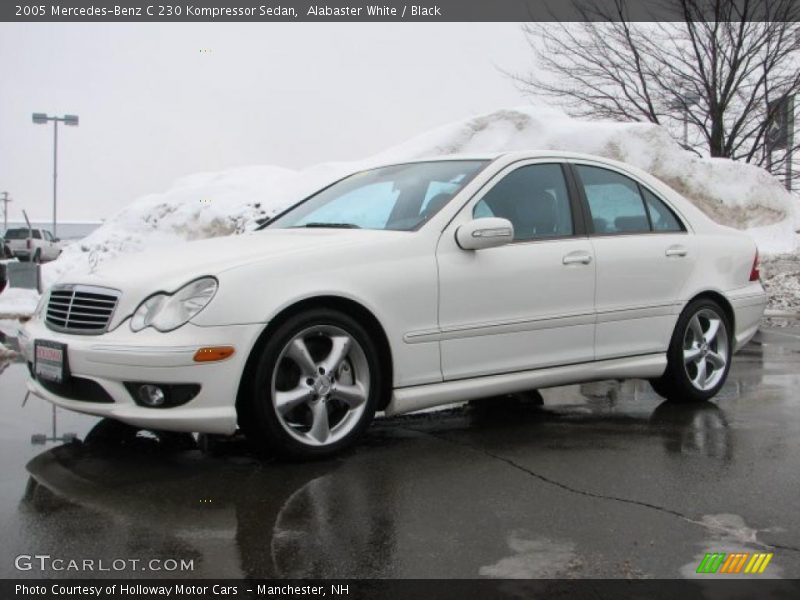 Alabaster White / Black 2005 Mercedes-Benz C 230 Kompressor Sedan