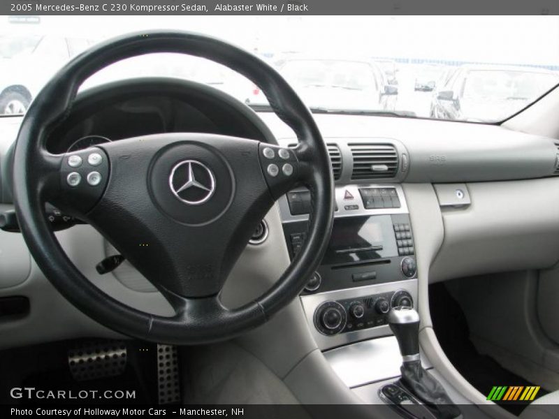 Alabaster White / Black 2005 Mercedes-Benz C 230 Kompressor Sedan