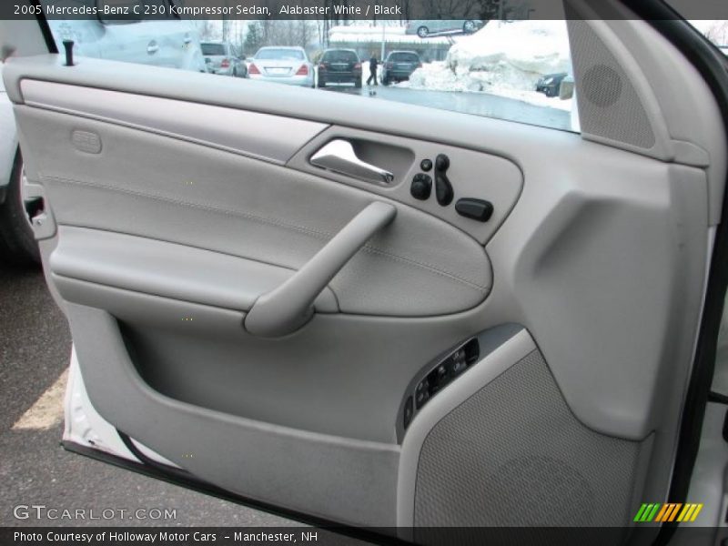 Alabaster White / Black 2005 Mercedes-Benz C 230 Kompressor Sedan
