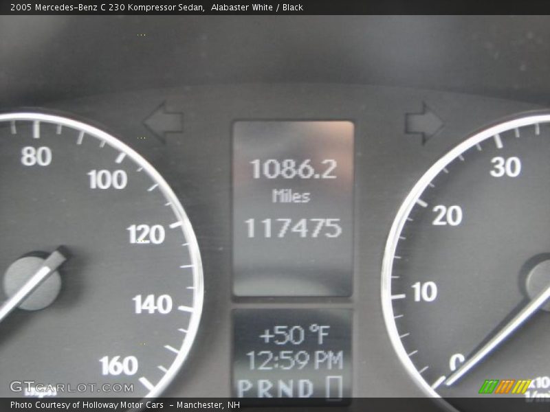 Alabaster White / Black 2005 Mercedes-Benz C 230 Kompressor Sedan