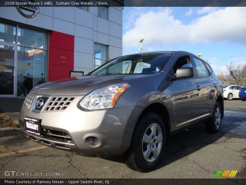 Gotham Gray Metallic / Black 2008 Nissan Rogue S AWD