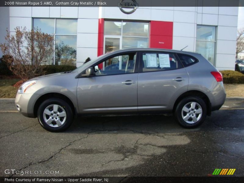Gotham Gray Metallic / Black 2008 Nissan Rogue S AWD