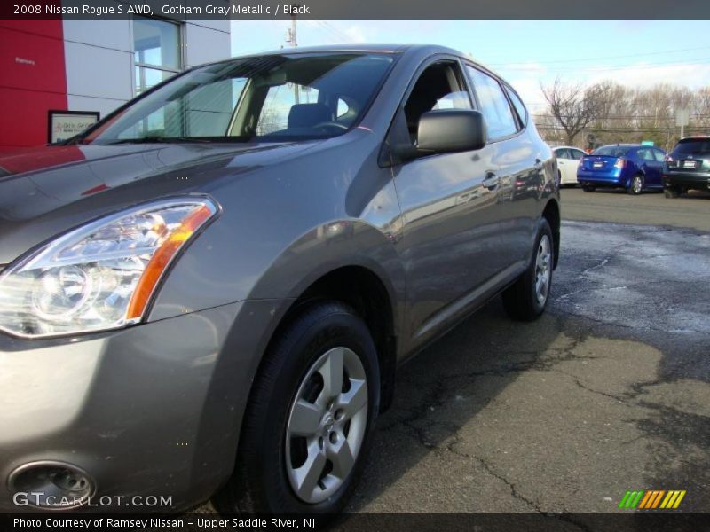 Gotham Gray Metallic / Black 2008 Nissan Rogue S AWD