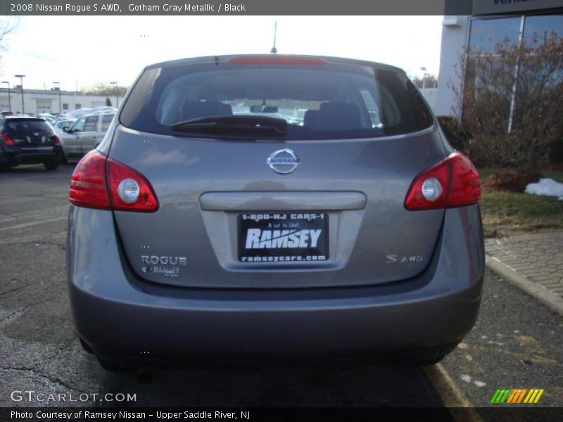Gotham Gray Metallic / Black 2008 Nissan Rogue S AWD