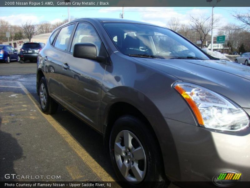 Gotham Gray Metallic / Black 2008 Nissan Rogue S AWD