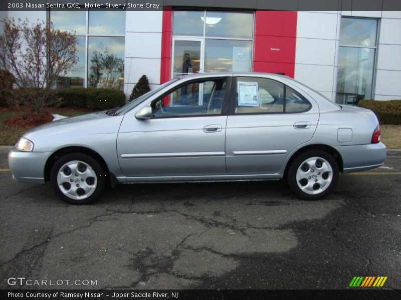 Molten Silver / Stone Gray 2003 Nissan Sentra GXE