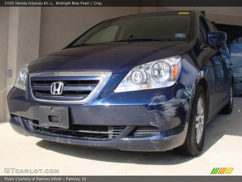 Midnight Blue Pearl / Gray 2005 Honda Odyssey EX-L