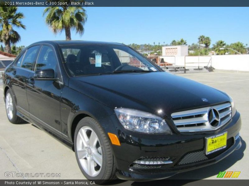 Black / Black 2011 Mercedes-Benz C 300 Sport