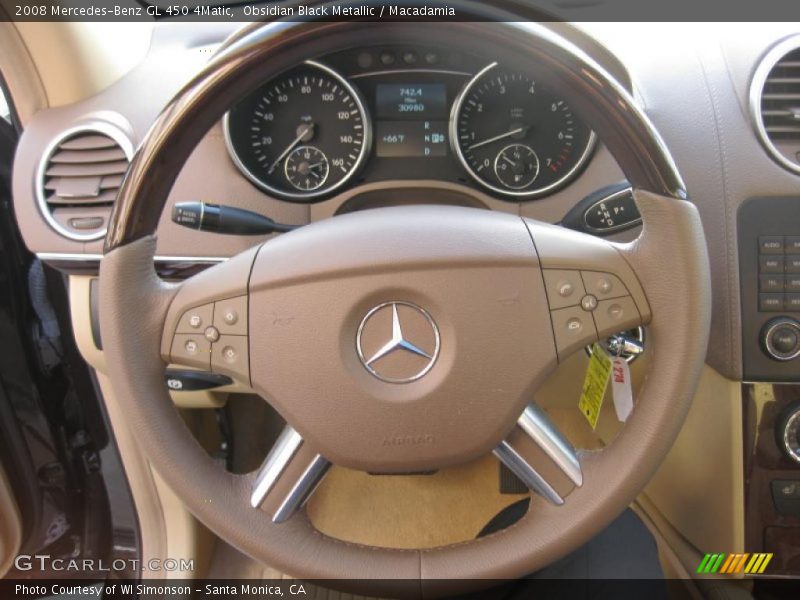Obsidian Black Metallic / Macadamia 2008 Mercedes-Benz GL 450 4Matic