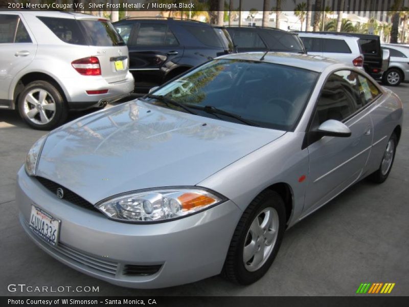 Silver Frost Metallic / Midnight Black 2001 Mercury Cougar V6